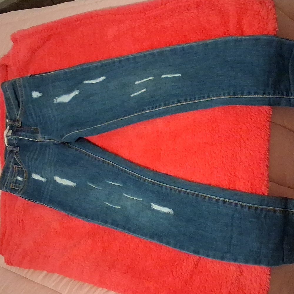 Levi's Kids  Ripped Blue Skinny Jeans